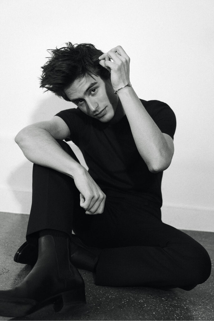 Peter Dager in black and white for SHARP Magazine Interview Stick Movie