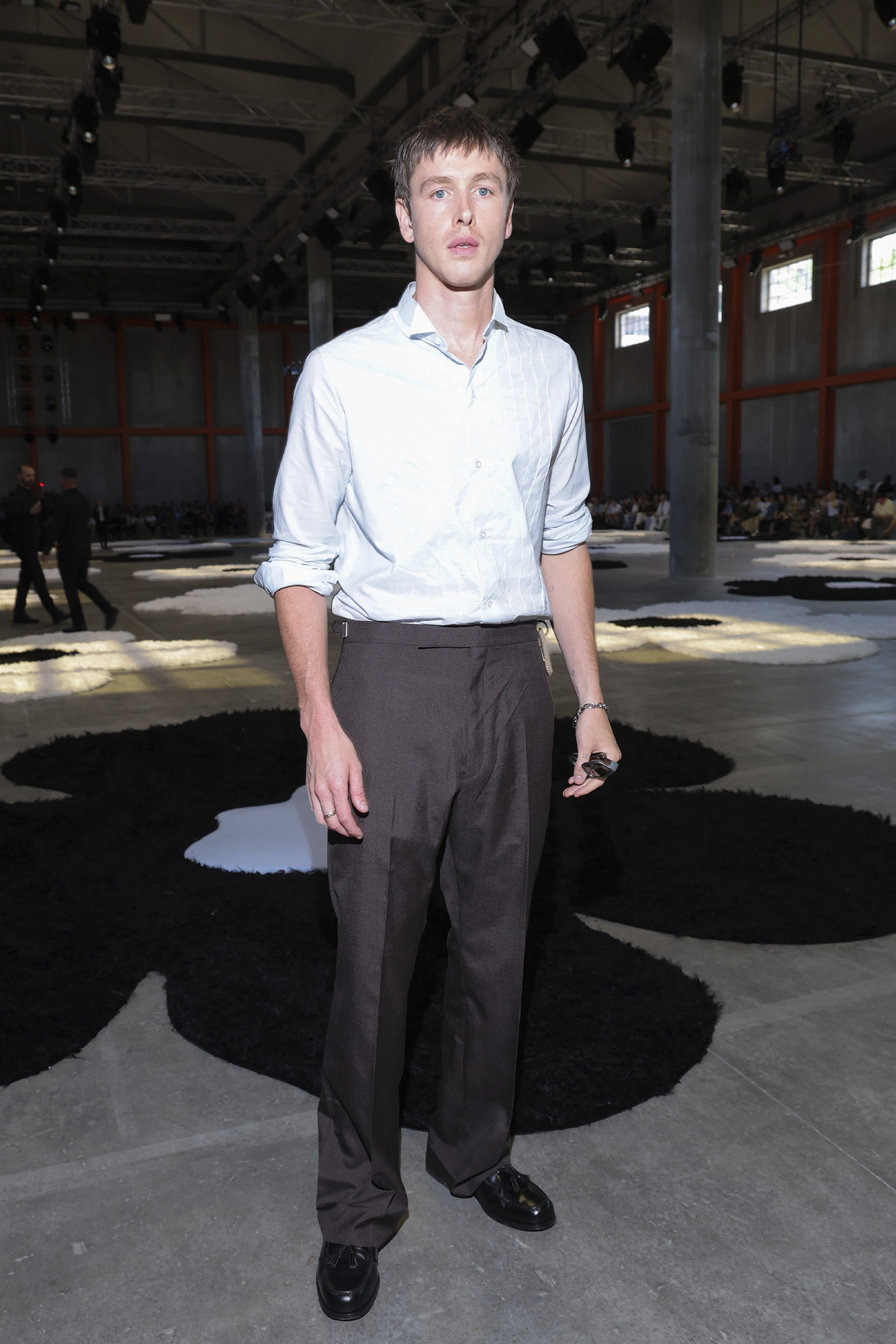 Prada Men's Spring-Summer 2026 Fashion Show in Milan 6-2025 Harris Dickinson