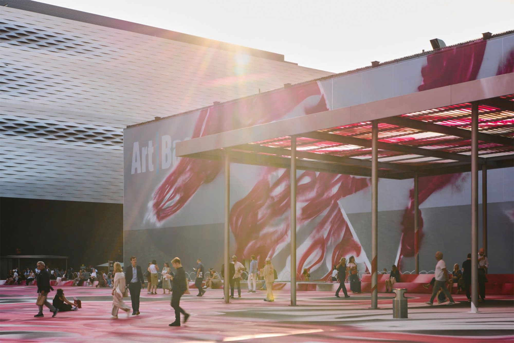 The Messeplatz at Art Basel 2025 - by Katharina Grosse.