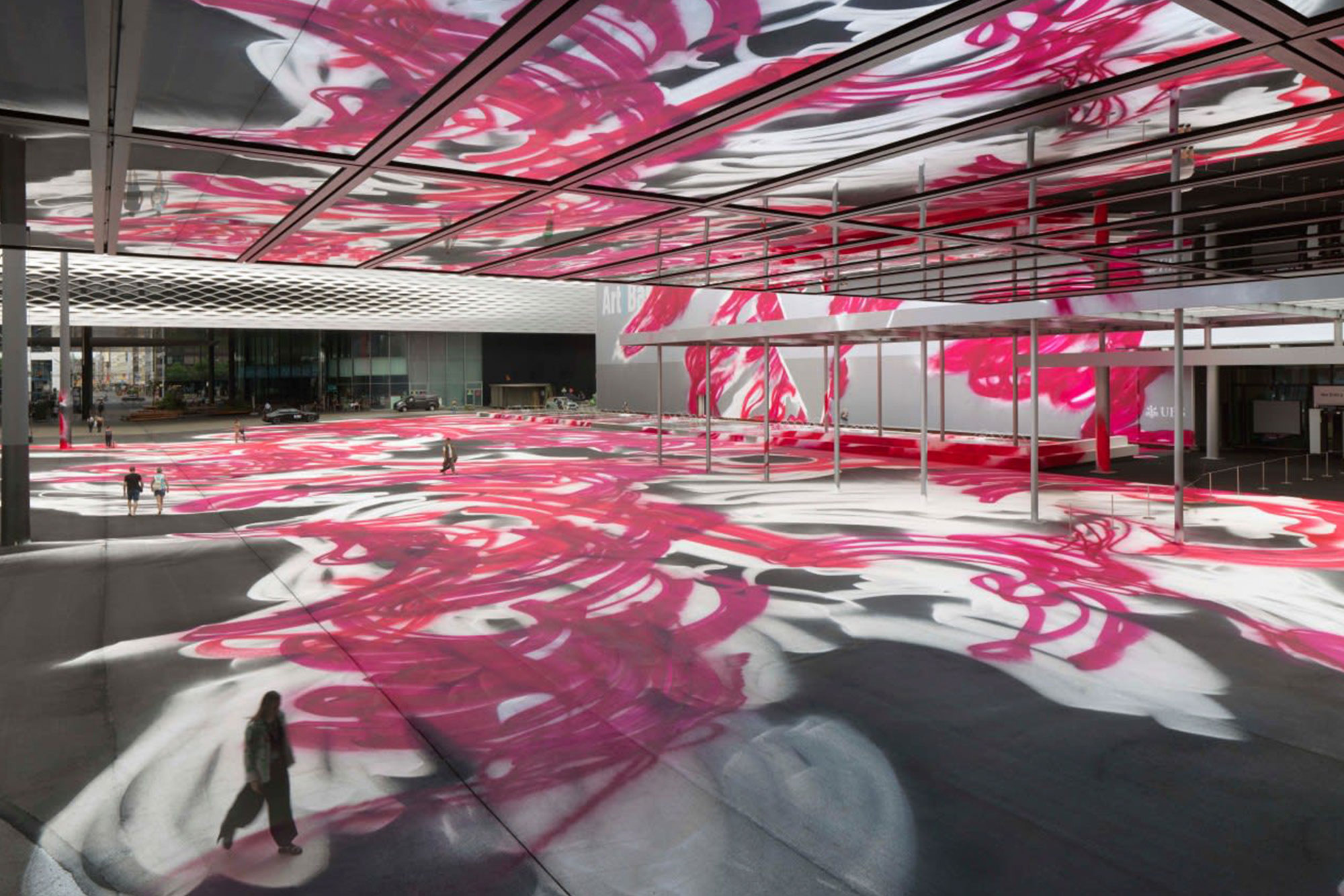 The Messeplatz at Art Basel 2025 - by Katharina Grosse.