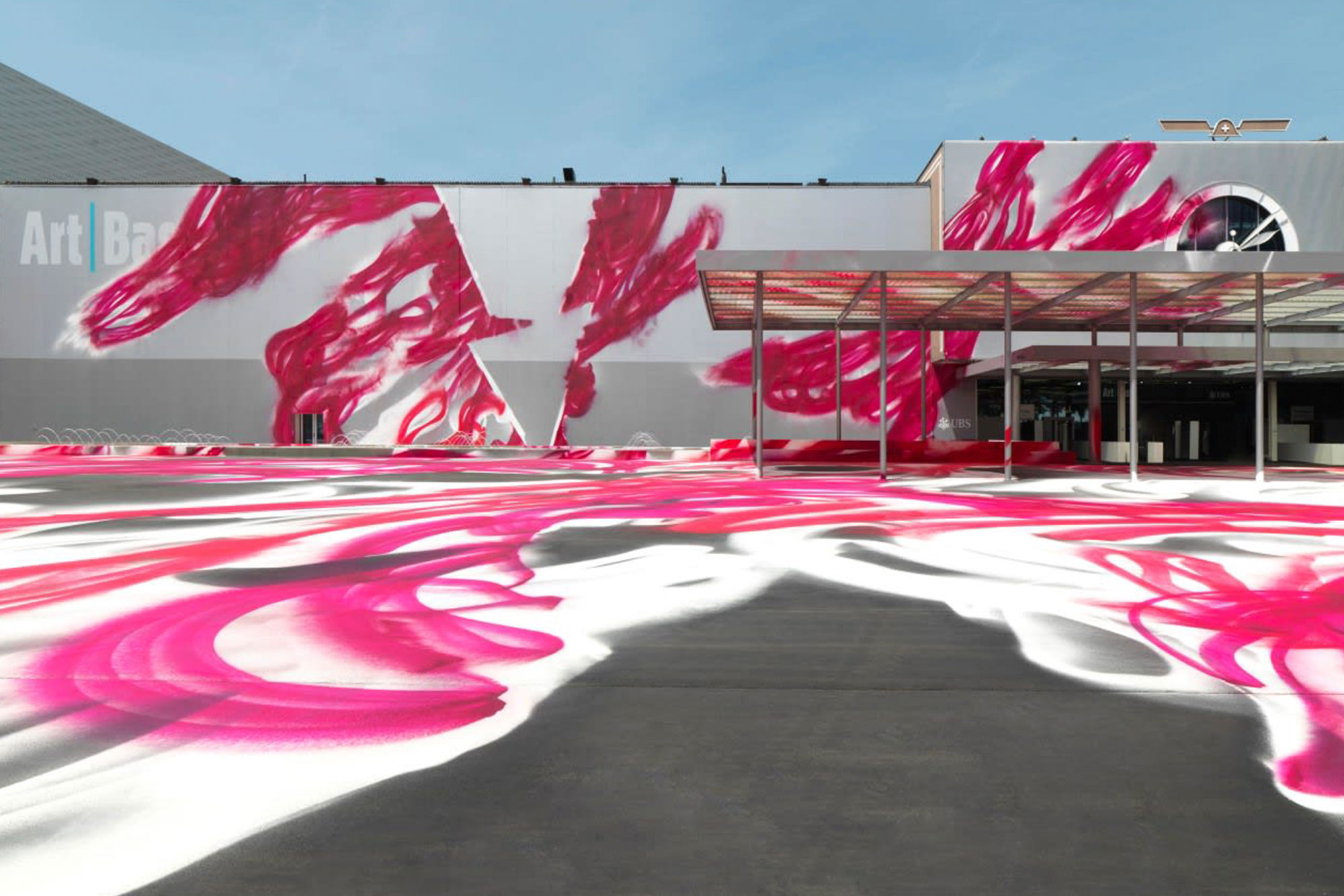 The Messeplatz at Art Basel 2025 - by Katharina Grosse.