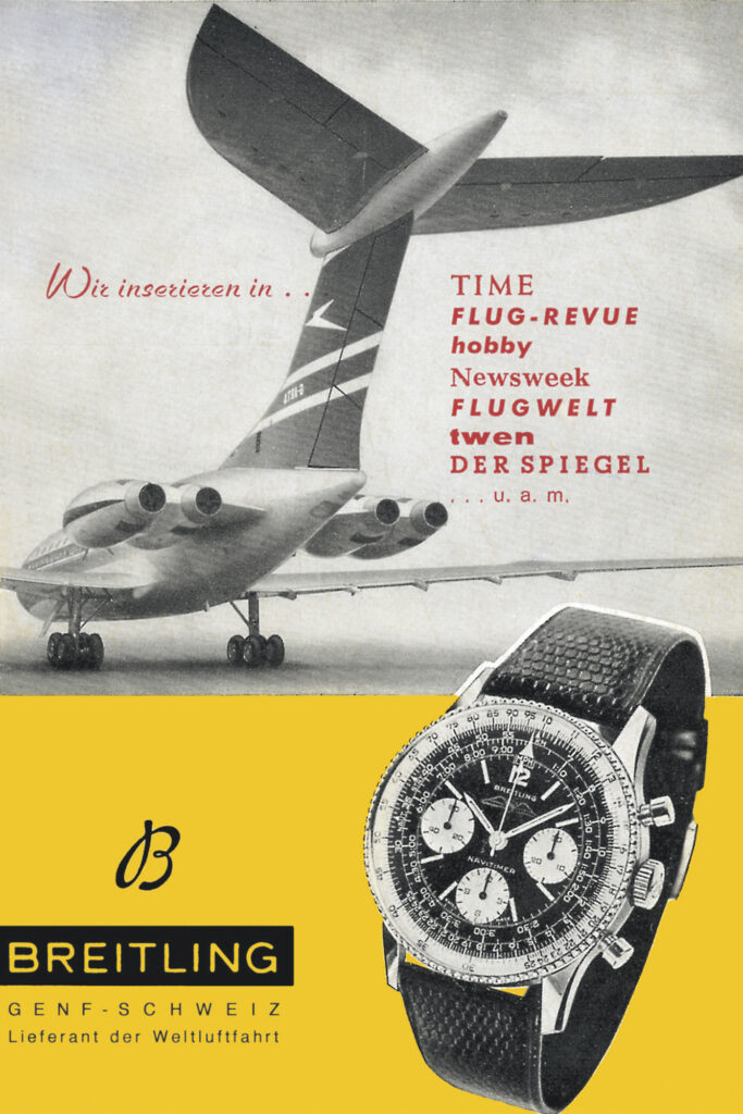 08_1950s Breitling Navitimer advertisement_Lieferant der Weltluftfahrt