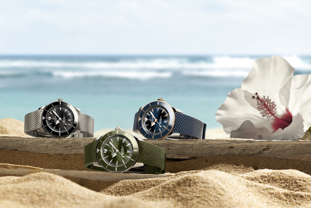 Breitling SuperOcean Heritage with Kelly Slater. Courtesy of Breitling