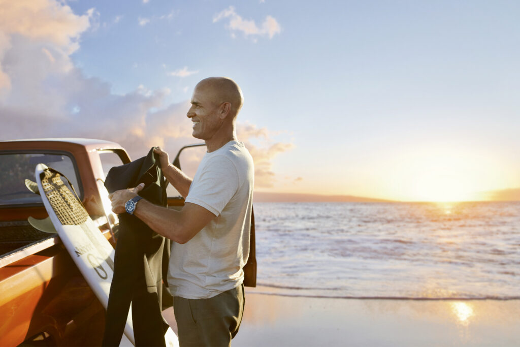 Breitling SuperOcean Heritage with Kelly Slater. Courtesy of Breitling