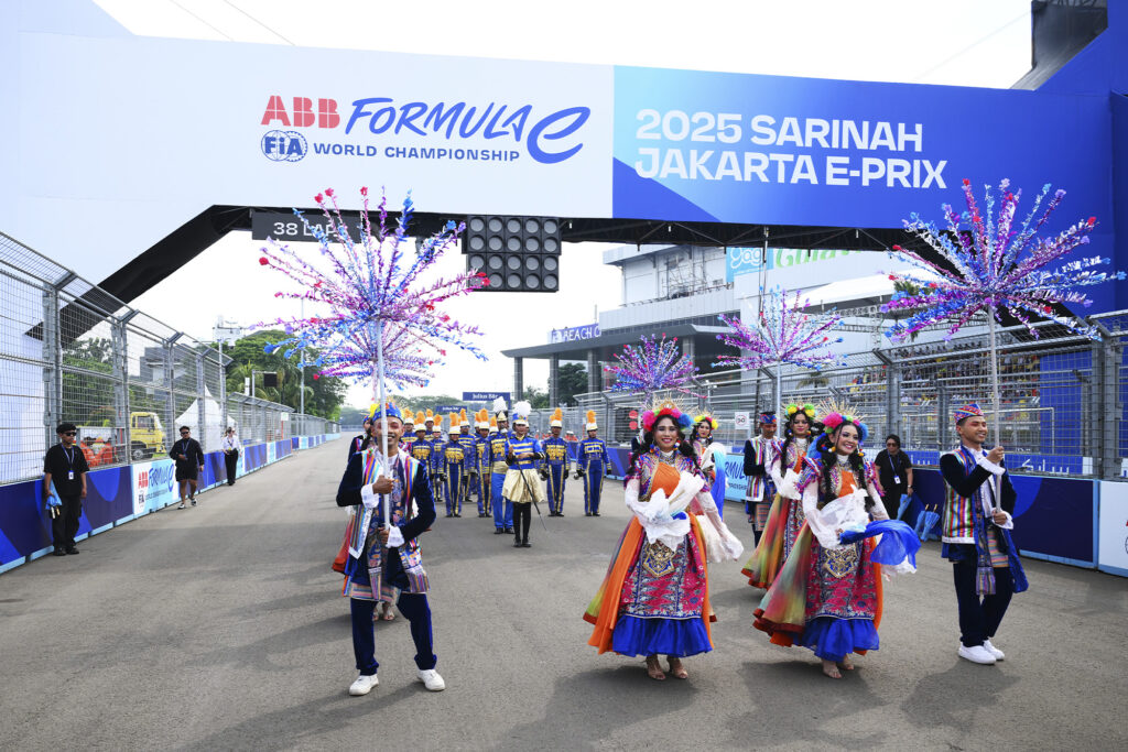 Formula E electric vehicle race