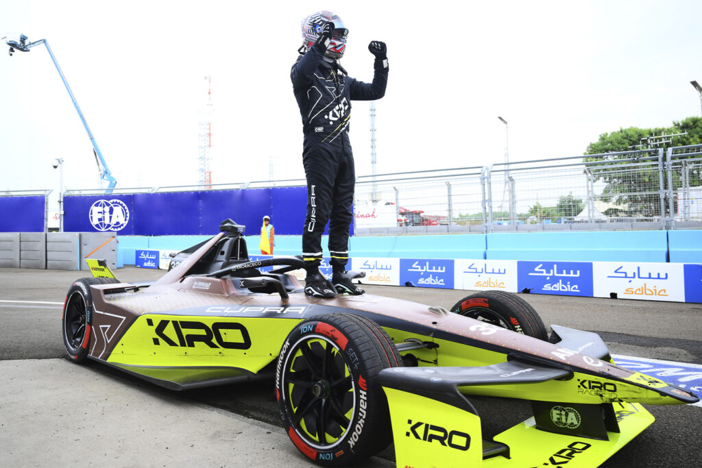 Formula E electric vehicle race
