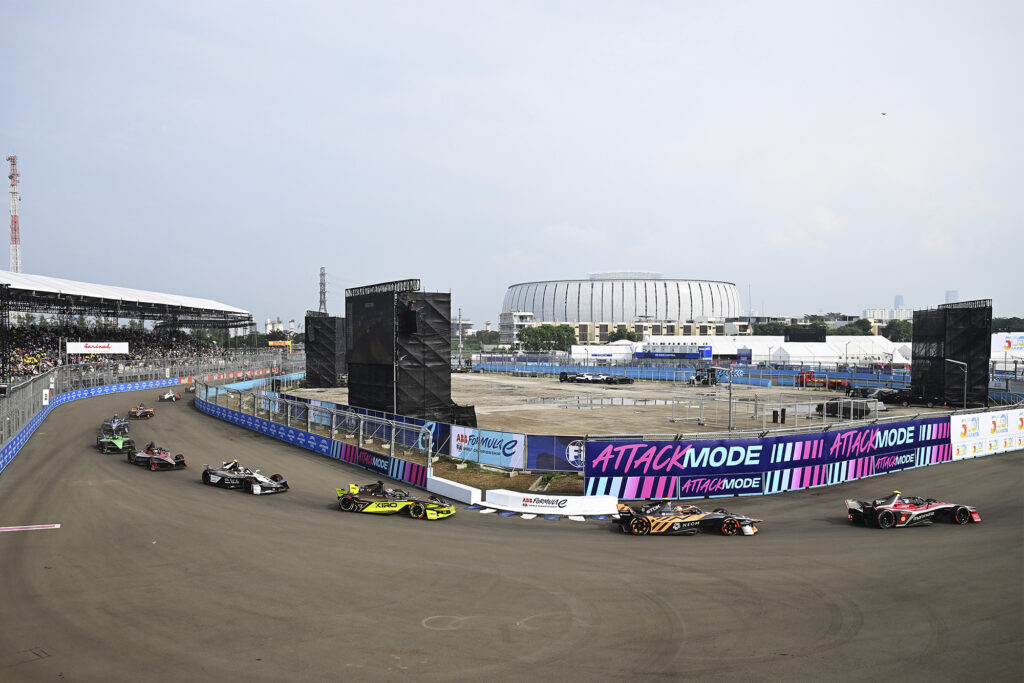 Formula E electric vehicle race