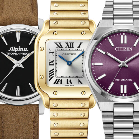 The best small watches for men. collage shows five watches