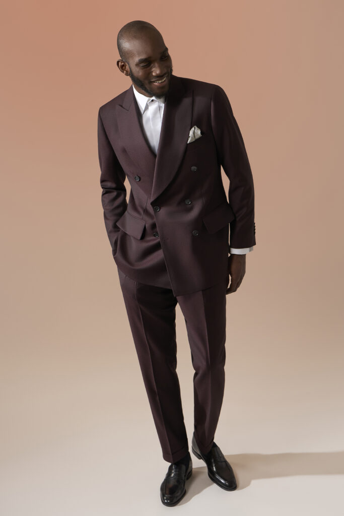 Burgundy suit HR monochrome dressing for men