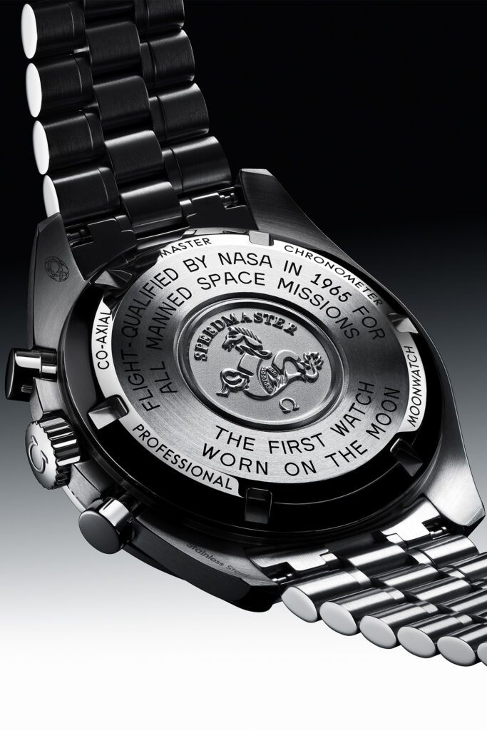 an OMEGA Speedmaster men's watch. Photo courtesy of OMEGA.