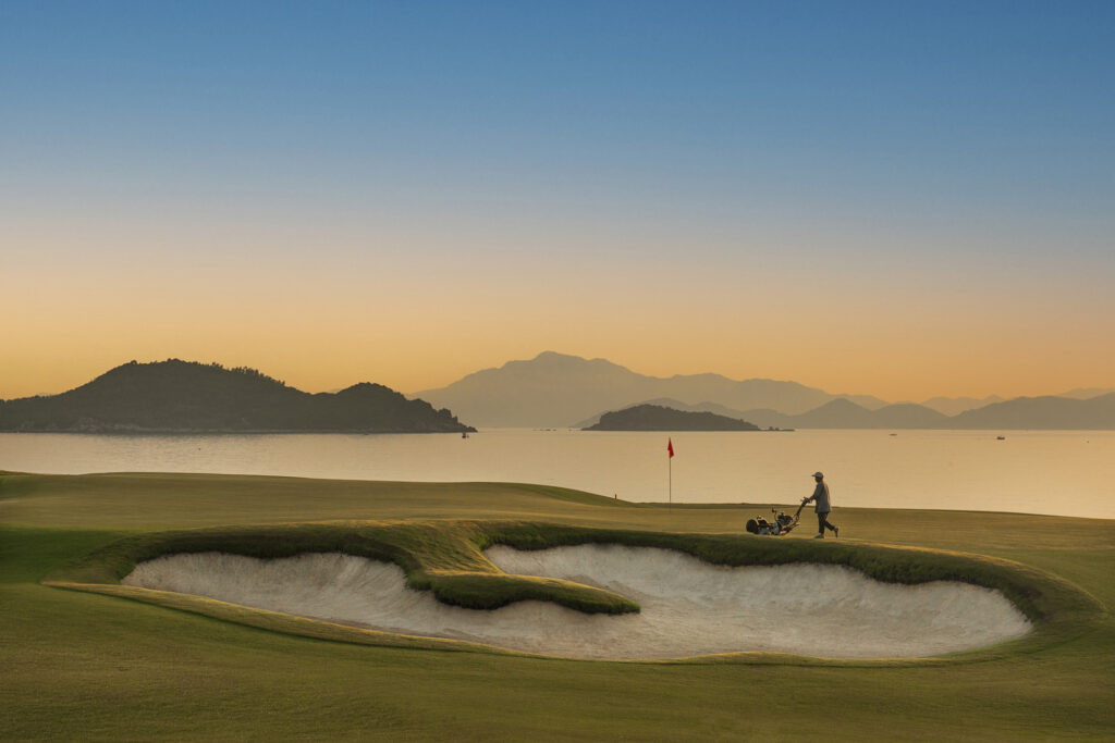 Golf course in Amanoi, Vietnam.