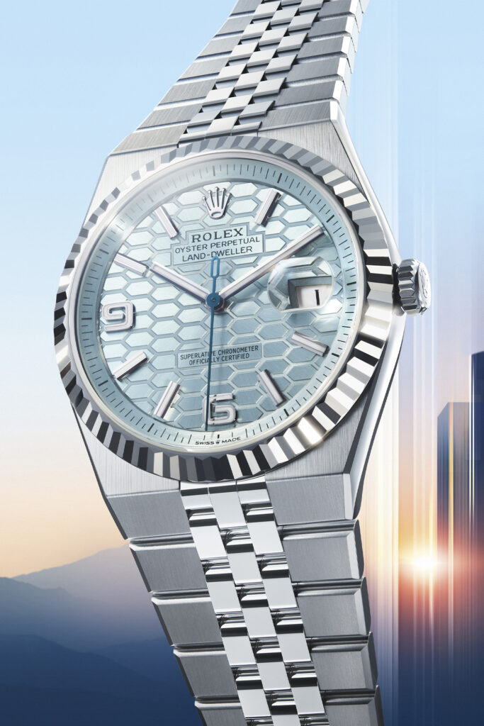New men's watch, the Rolex Oyster Perpetual Land‑Dweller. Photo courtesy of Rolex.