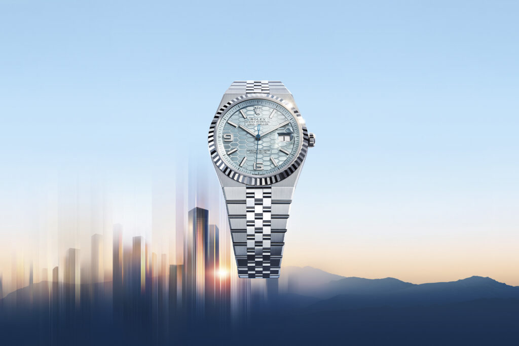 New men's watch, the Rolex Oyster Perpetual Land‑Dweller. Photo courtesy of Rolex.