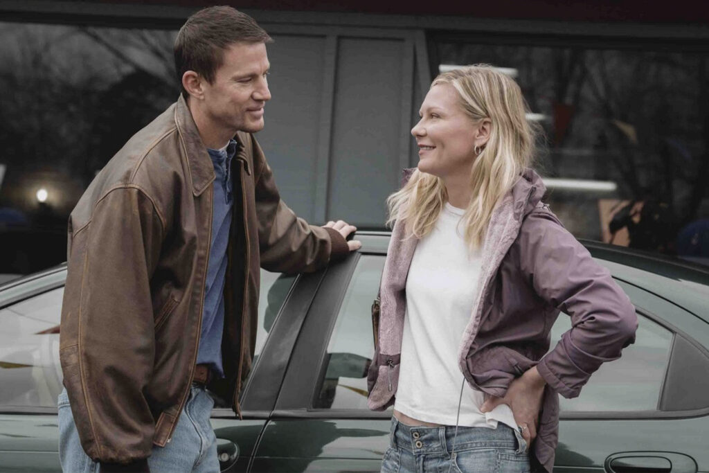 Still from Roofman, directed by Derek Cianfrance. Roofman stars Channing Tatum in the titular role.