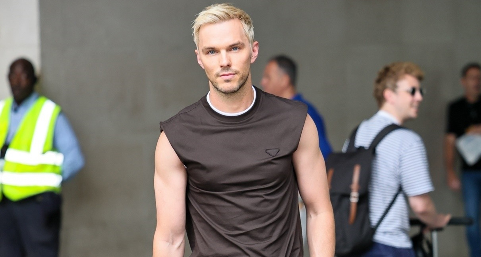Nicholas Hoult monochrome dressing
