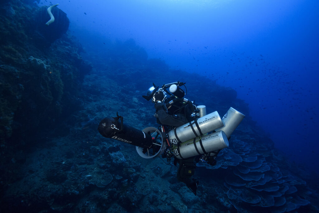 Photo from Face to Face with the Coelacanth film. © Alexis Chappuis, courtesy of Blancpain.