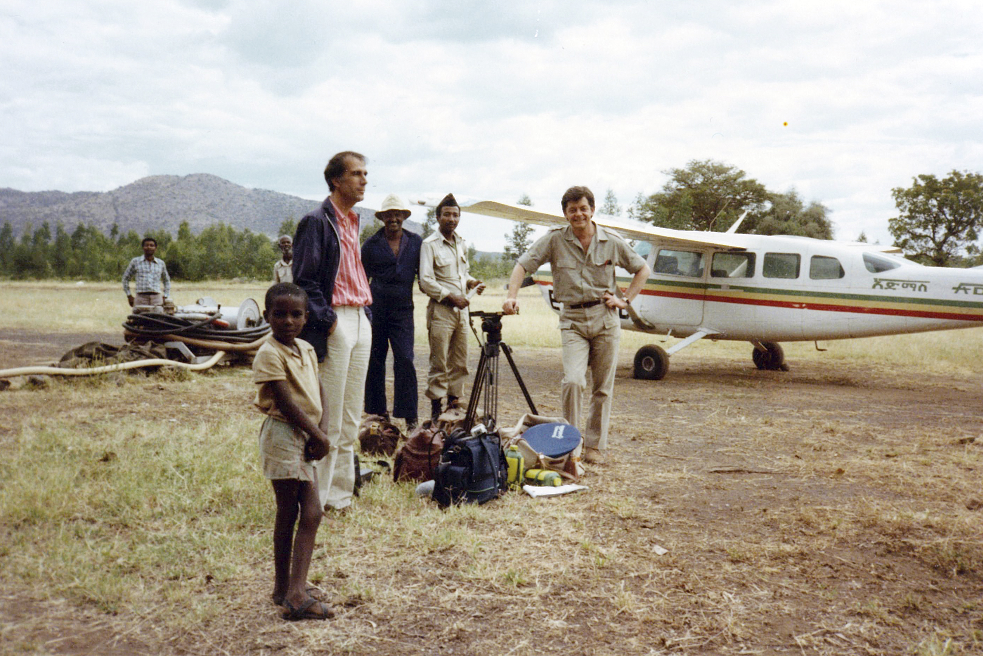Photo courtesy of Brian Stewart, retrieved from SHARP September 2025. Brian Stewart new memoir, "On the Ground" shows a photo of Stewart getting off of a plane.