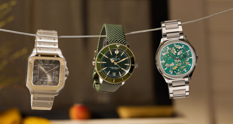 CARTIER SANTOS DE CARTIER BREITLING SUPEROCEAN HERITAGE B31 AUTOMATIC 40 PIAGET POLO SKELETON