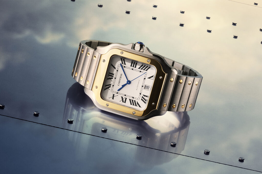 Santos de Cartier Model. Photo courtesy of Cartier.