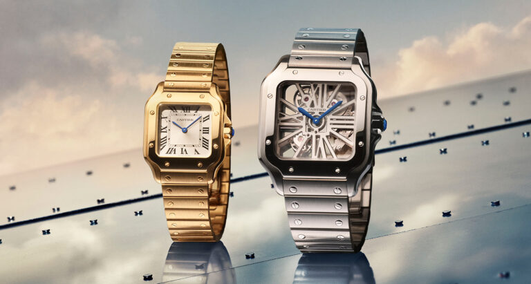 Two Santos de Cartier Models. Photo courtesy of Cartier.