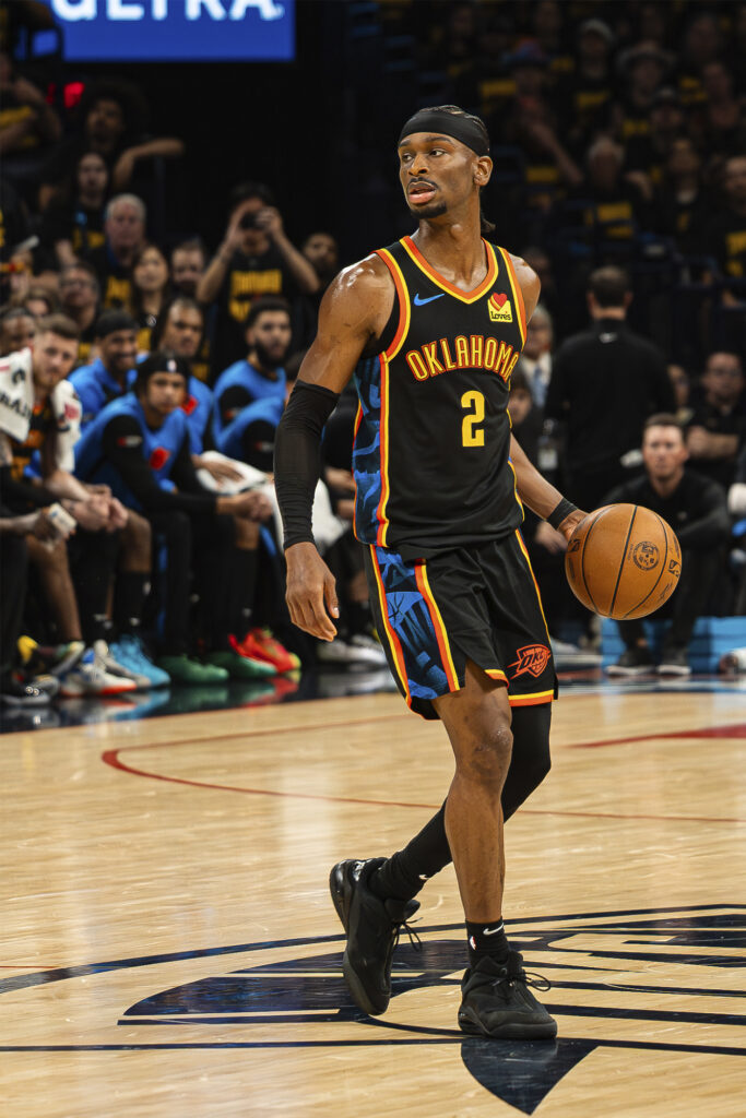 Shai Gilgeous-Alexander on NBA and Converse Basketball. Photo courtesy of Converse Basketball.