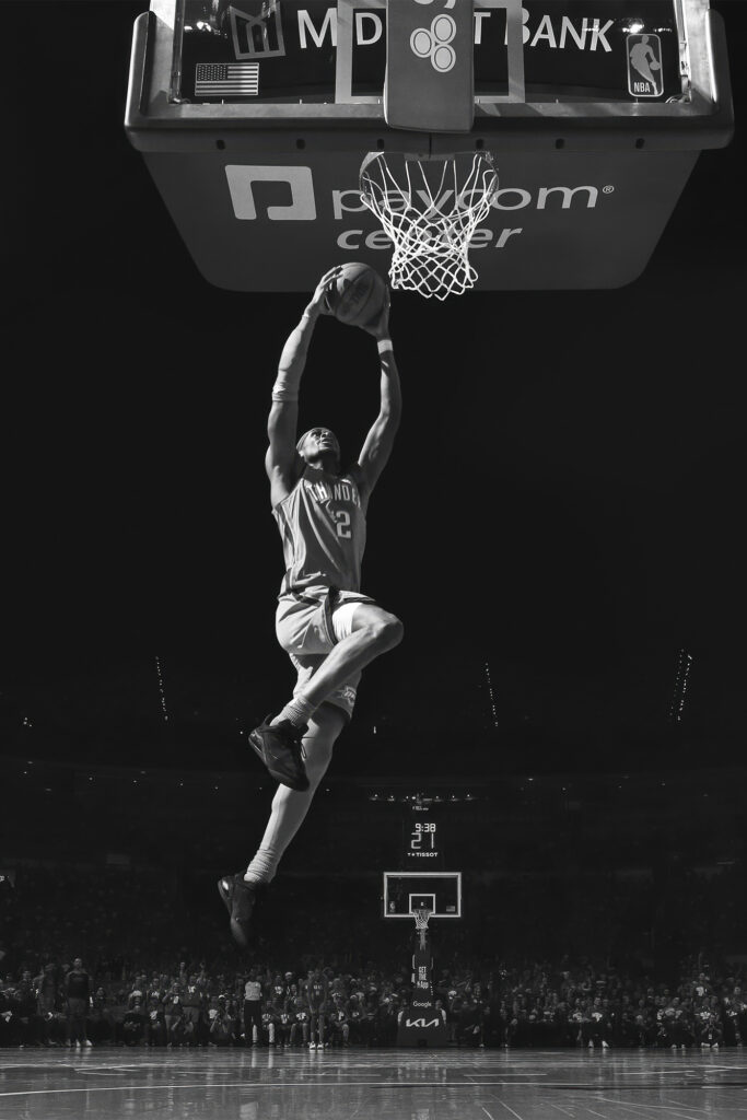 Shai Gilgeous-Alexander on NBA and Converse Basketball. Photo courtesy of Converse Basketball.