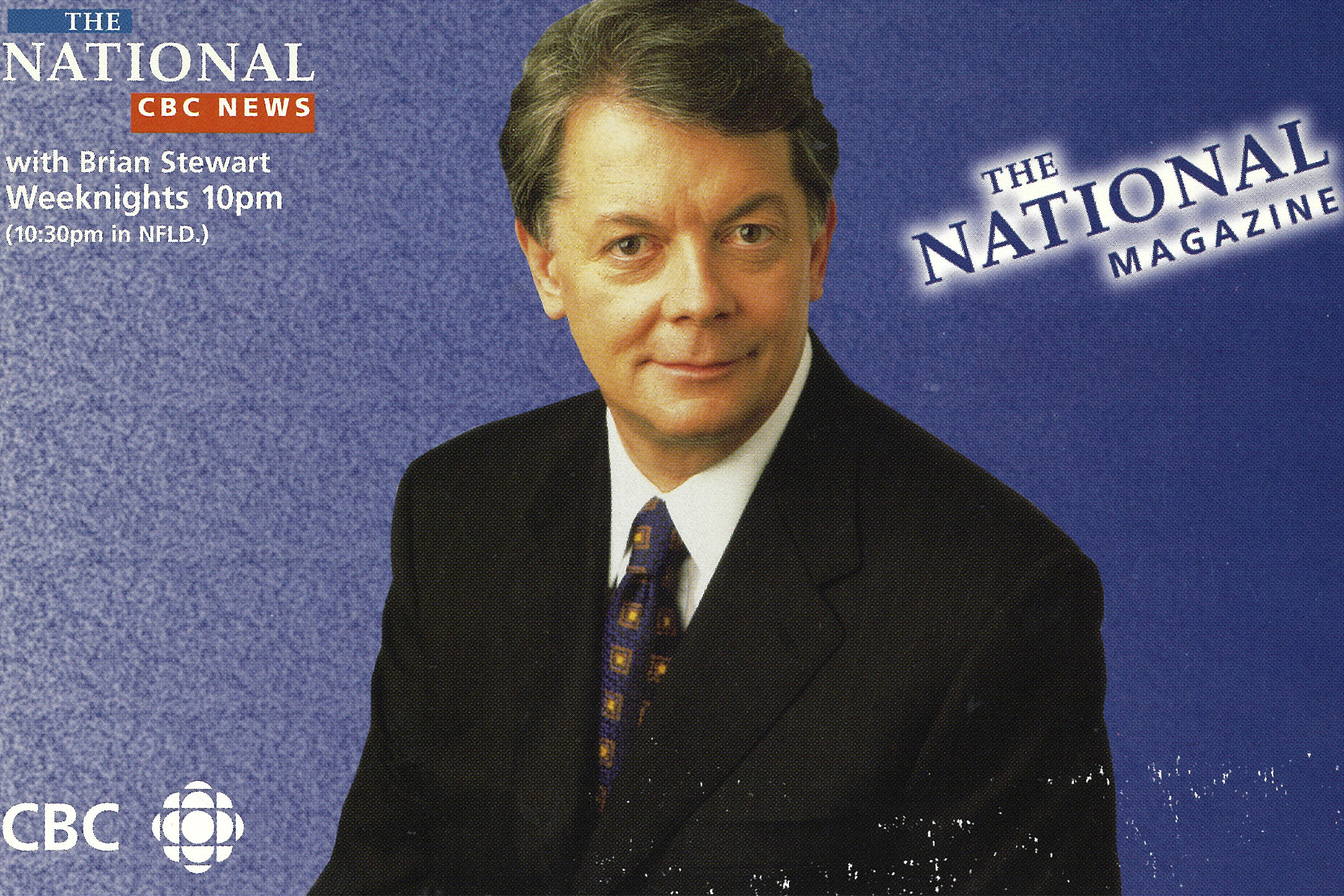 Photo courtesy of Brian Stewart, retrieved from SHARP September 2025. Brian Stewart new memoir, "On the Ground" shows a photo of Stewart on the cover of CBC's The National promo photo.