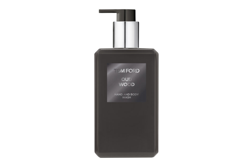 Tom Ford Oud Wood Hand and Body Wash Fall Skincare for Men. Photo courtesy of Harry Rosen.