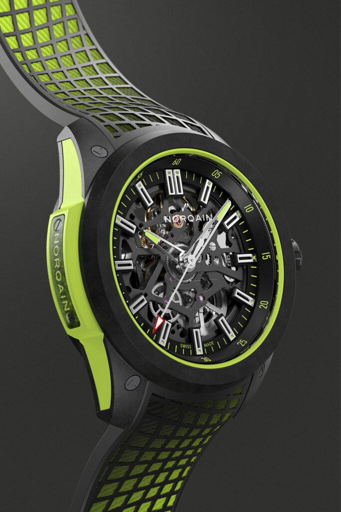 Wild ONE Skeleton Stan the Man Limited Edition watch, developed in collaboration with Swiss tennis pro and three-time Grand Slam champion Stan Wawrinka. Photo courtesy of Norqain.