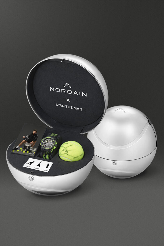 Wild ONE Skeleton Stan the Man Limited Edition watch, developed in collaboration with Swiss tennis pro and three-time Grand Slam champion Stan Wawrinka. Photo courtesy of Norqain.