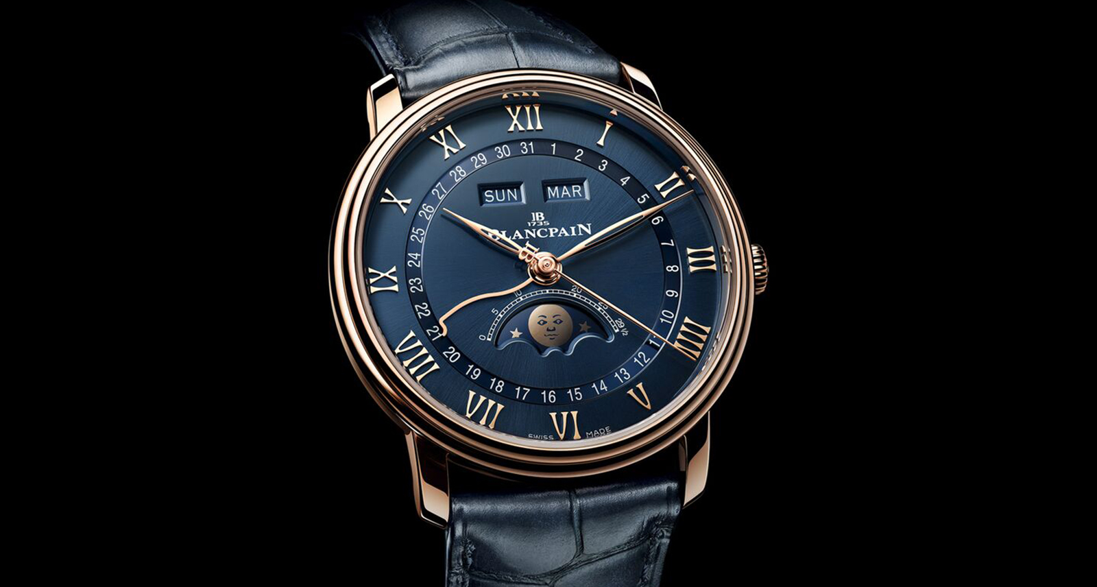 Blancpain Quantième Complet calendar watch for men. Photo courtesy of Blancpain.