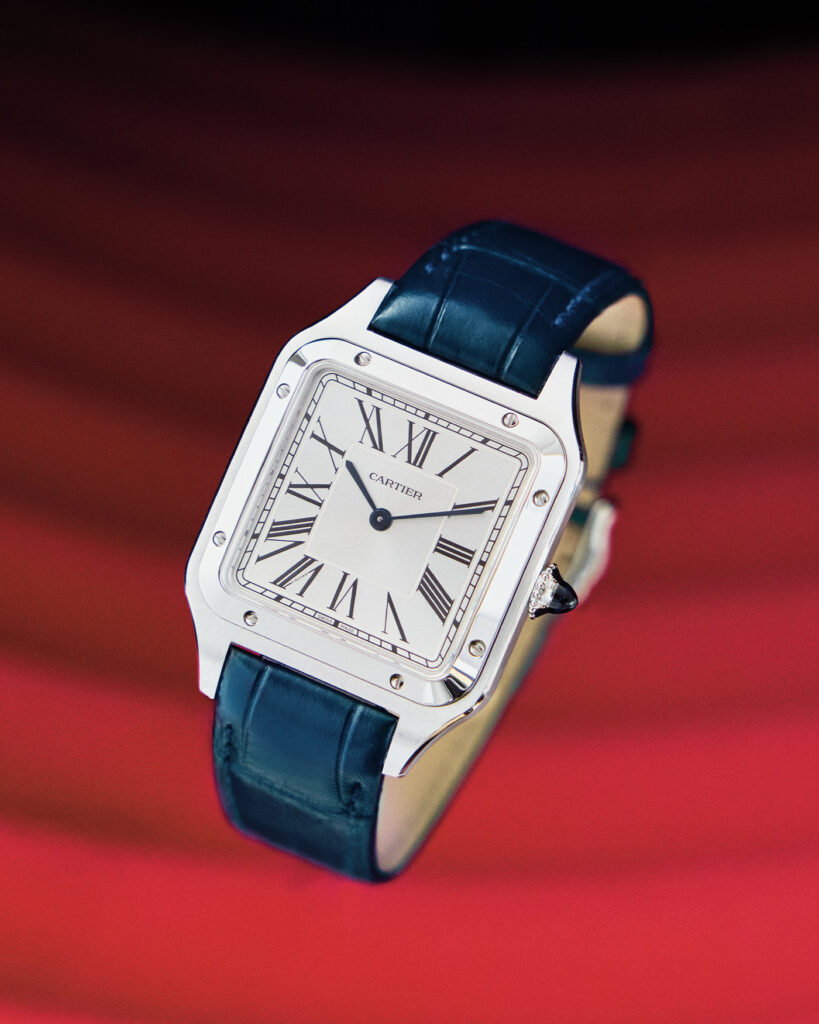 Cartier Santos-Dumont Book for Men Watch Shoot. Photo retrieved from The Book For Men Fall-Winter 2025.