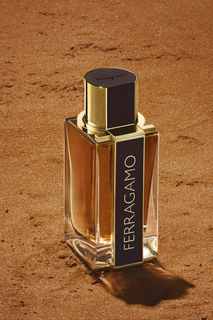 Ferragamo Spicy Leather Cologne. Photo retrieved from SHARP September 2023.