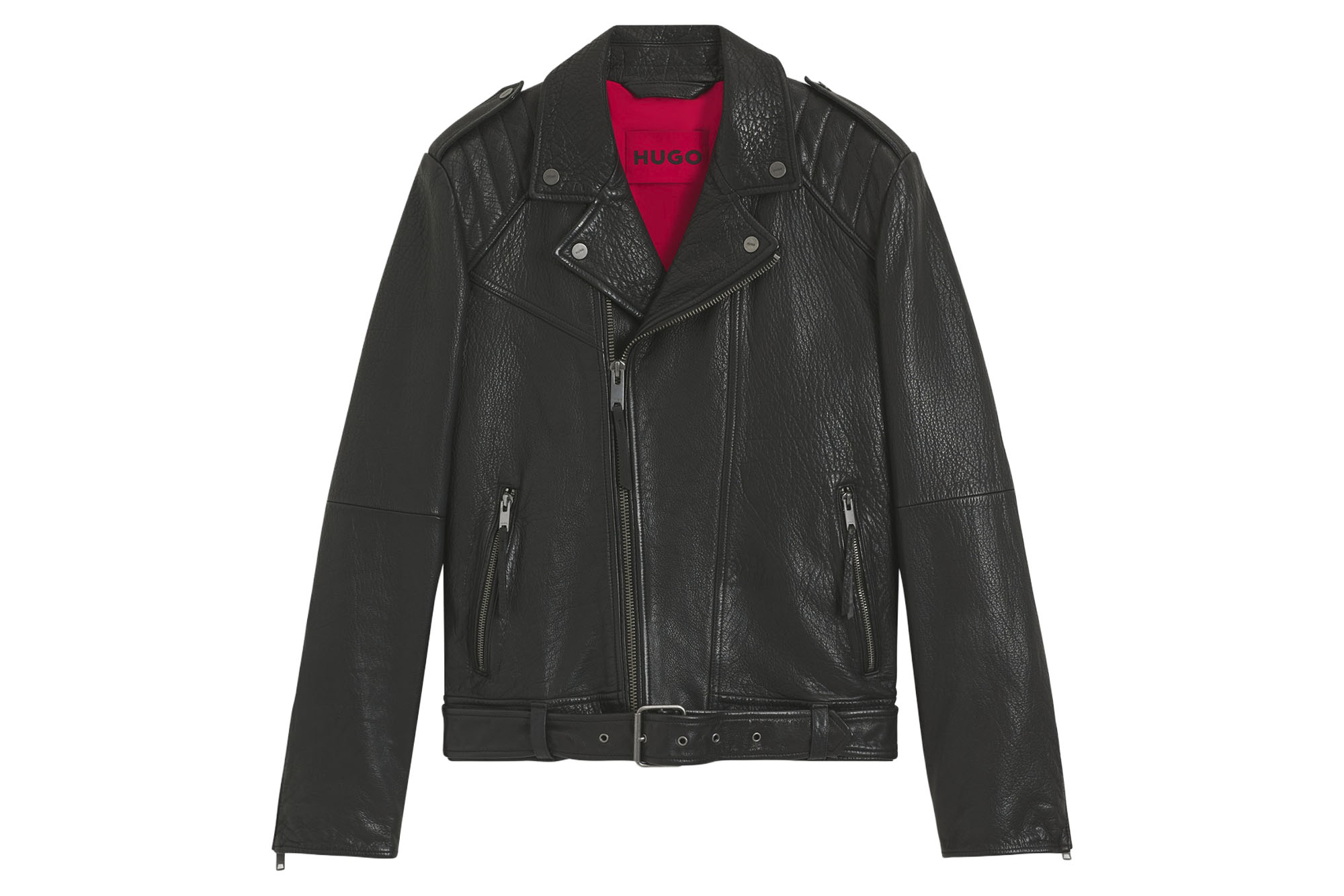 HUGO BOSS Men's Leather Jacket. Image courtesy of HUGO.