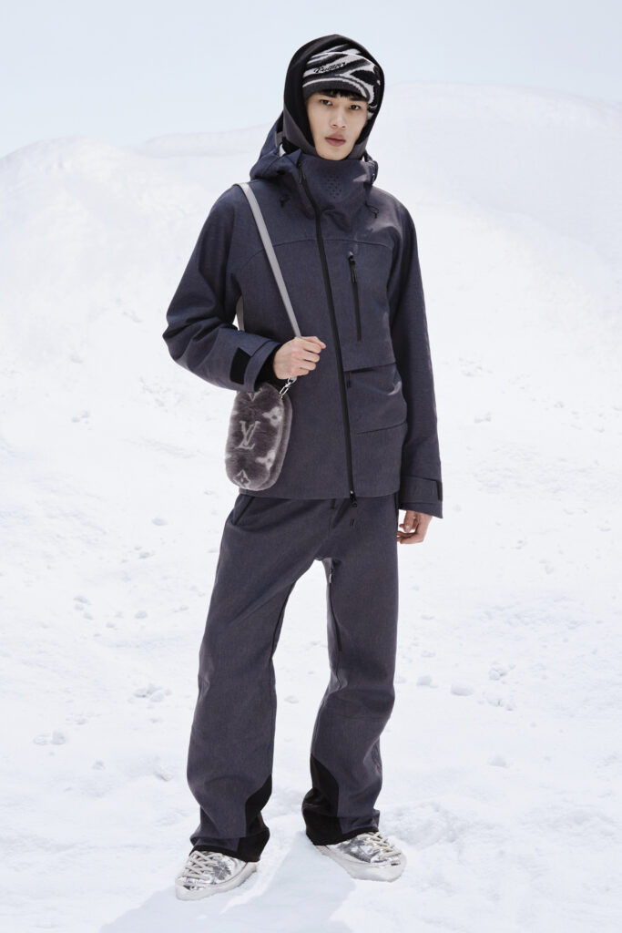 LOUIS VUITTON MEN'S SKI CAPSULE 2026 LOOK. Photo retrieved from SHARP November 2025.
