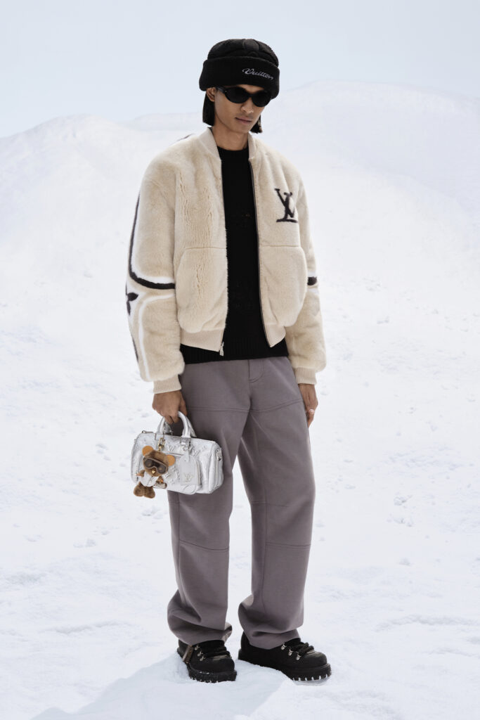 LOUIS VUITTON MEN'S SKI CAPSULE 2026 LOOK. Photo retrieved from SHARP November 2025.