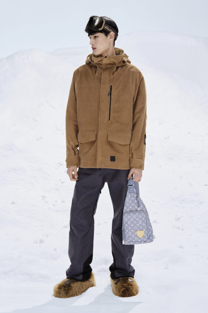 LOUIS VUITTON MEN'S SKI CAPSULE 2026 LOOK. Photo retrieved from SHARP November 2025.