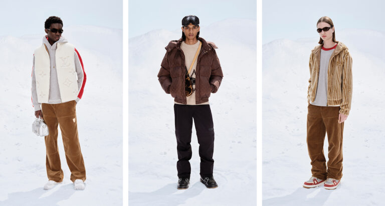 LOUIS VUITTON MEN'S SKI CAPSULE 2026 LOOK. Photo retrieved from SHARP November 2025.