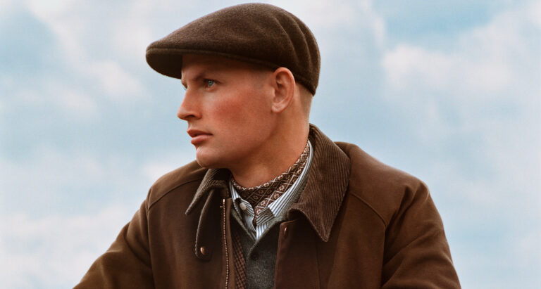 Loro Piana Fall Winter 2025-2026 Loro Highlands Campaign. Photo retrieved from The Book For Men Fall-Winter 2025, courtesy of Loro Piana.