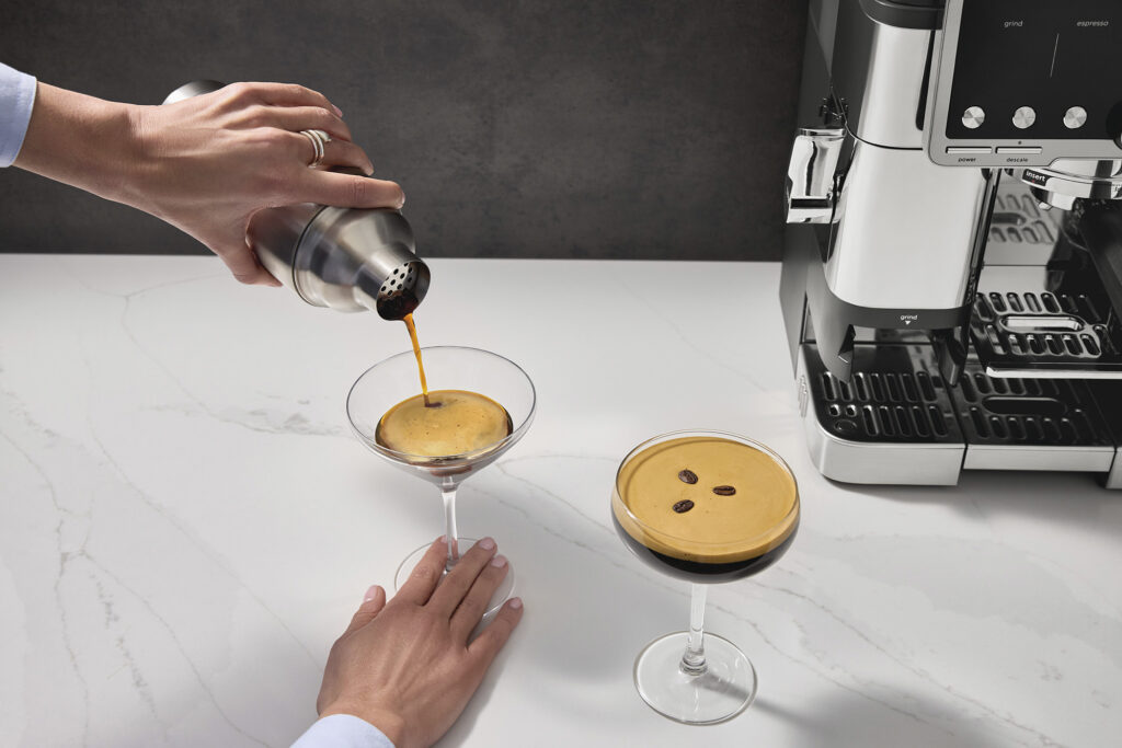 Person uses Ninja Luxe Café Pro Series for their coffee routine. Photo courtesy of NINJA.