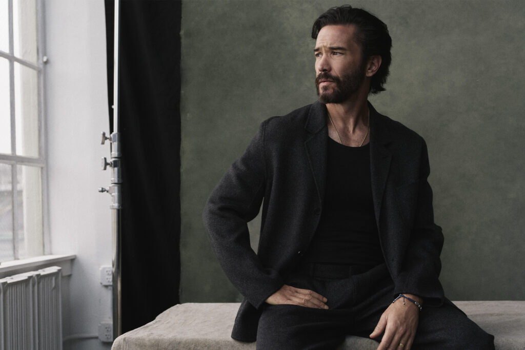 Tom Pelphrey. Photo by Emilio Madrid. Interview for New Hit HBO Series Task. Photo retrieved from SHARP November.
