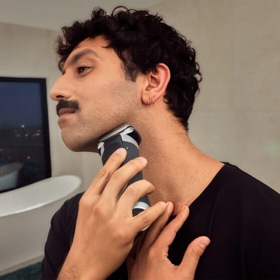 TALENT: ASHKAN HOBIAN FOR BRAUN. PHOTOGRAPHY AND VIDEO: DENIS LIPMAN MAKEUP: NATE MATTHEWS STYLING: CHRISTAL WILLIAMS GROOMING: RJ BELOSO PROP STYLING: GRACE ROBERTSON PROP ASSISTANT: EMILY ROBERTSON SOUND OPERATOR: ADAM WHITE PHOTO ASSISTANTS: JOHN MURPHY, GABRIEL SHUBAT, ANTHONY LIPMAN PRODUCTION: NICOLE FRANKEL