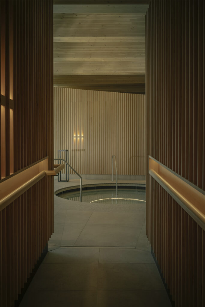 Hydro Pool at Fairmont Hotel Lake Louise spa, BASIN Glacial Waters. Photo courtesy of Fairmont Hotel Lake Louise.