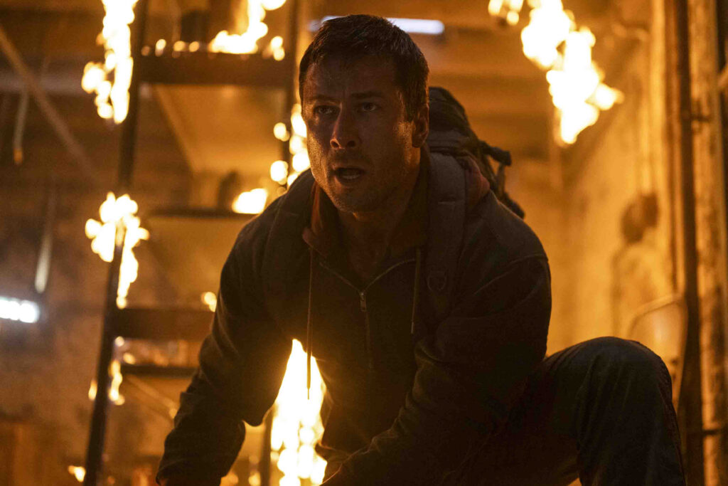 Glen Powell in The Running Man. Photo courtesy of Paramount Pictures.