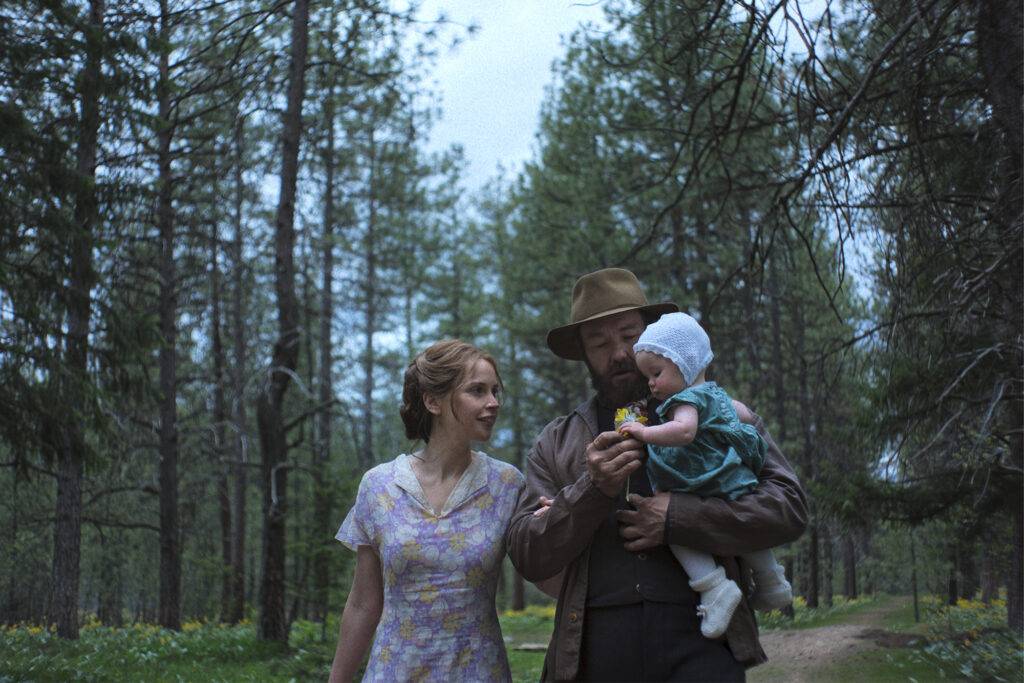 Still shows Joel Edgerton in movie "Train Dreams." Photo courtesy of Netflix.