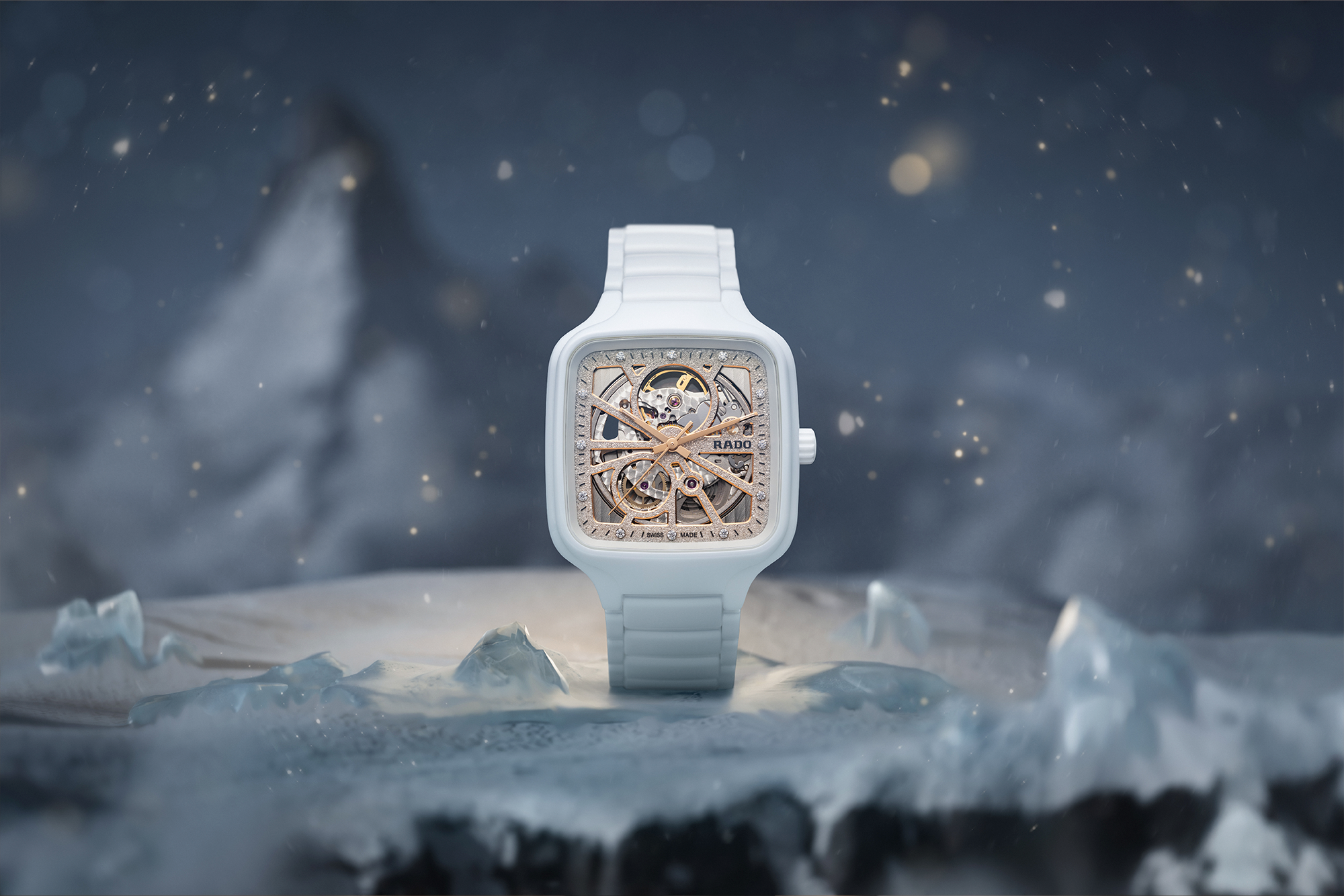 rado true square open heart