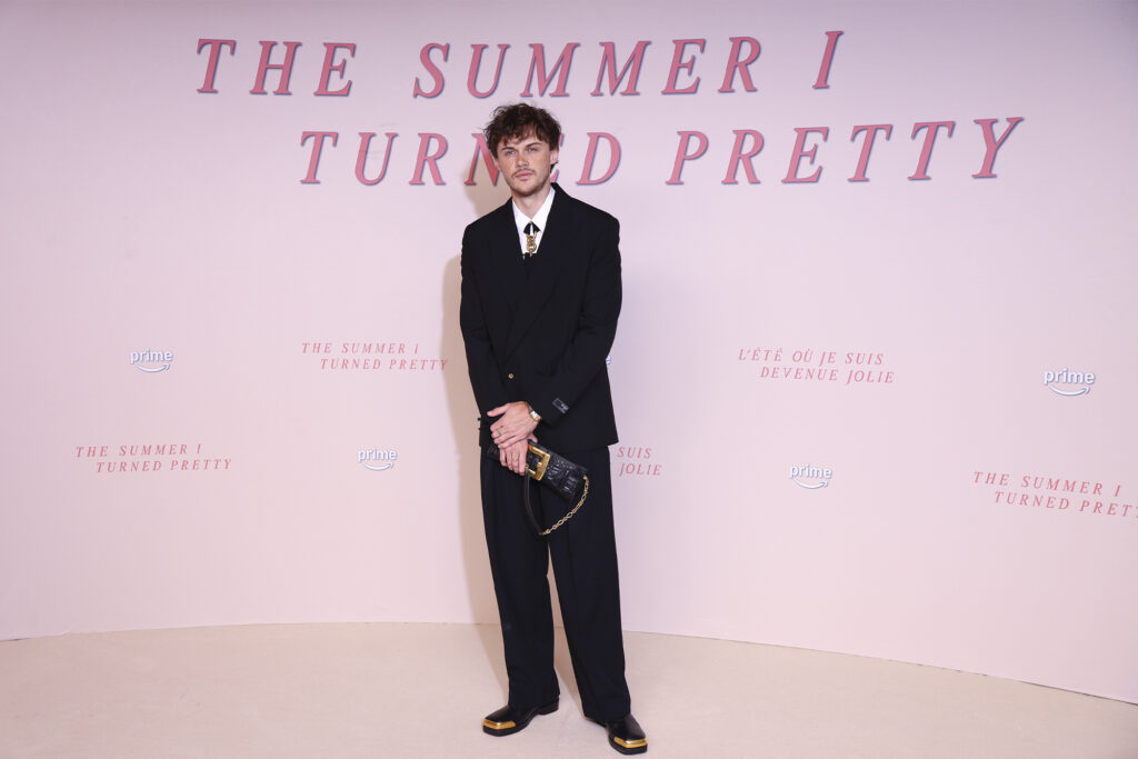 PARIS, FRANCE - SEPTEMBER 17: Christopher Briney attends the "L'Ete Où Je Suis Devenue Jolie" - The Summer I Turned Pretty" - Season Three, Prime Video Photocall on September 17, 2025 in Paris, France. (Photo by Marc Piasecki/WireImage)