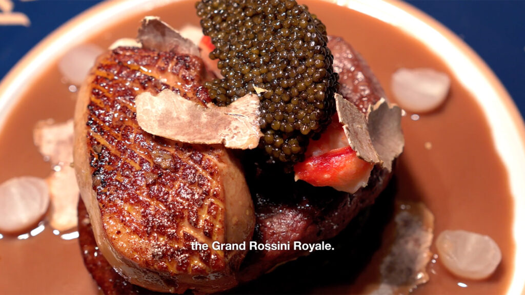A plated photo of the Grande Rossini Royale