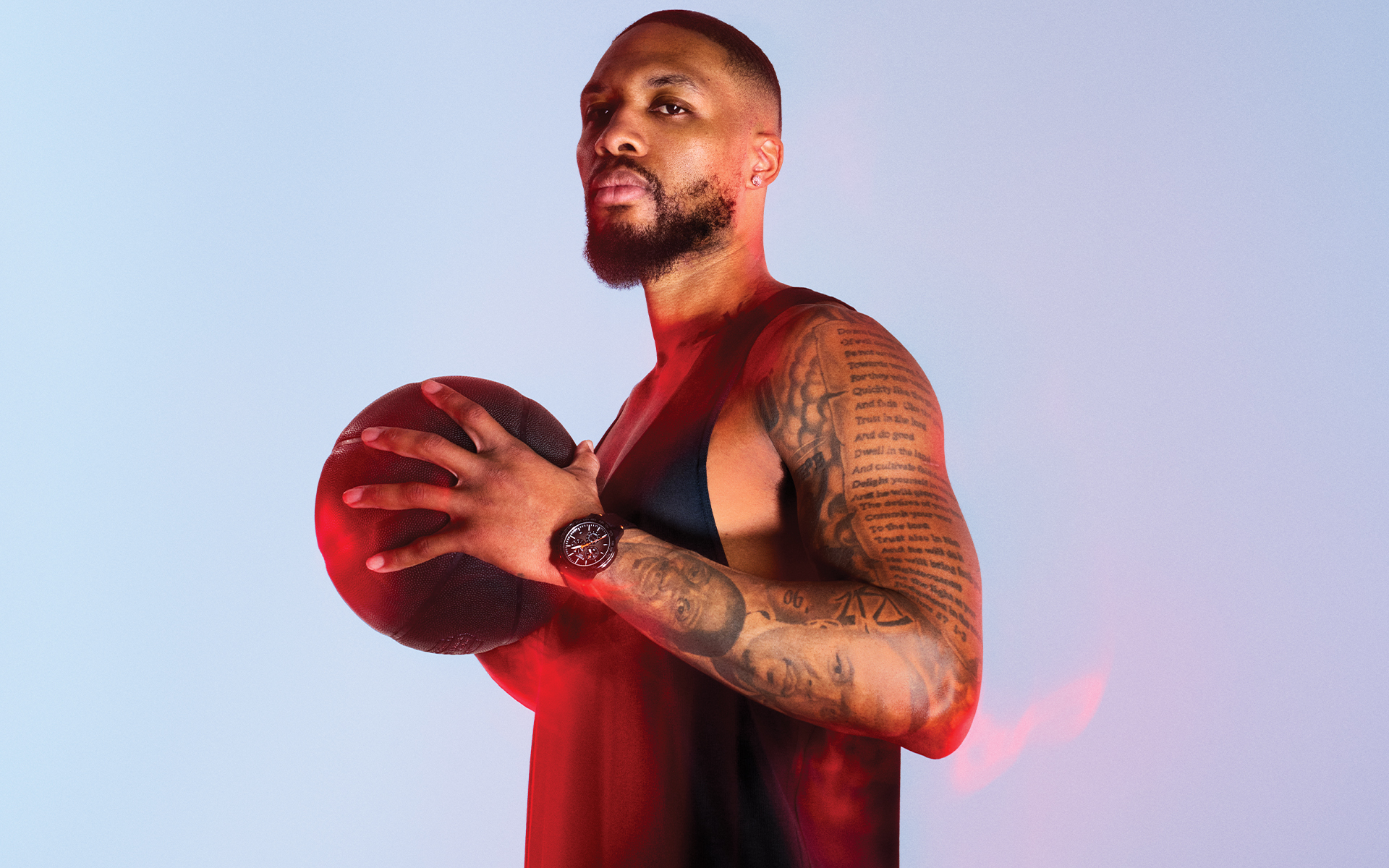 Damian Lillard for Tissot. Photo retrieved from SHARP Winter 2025.