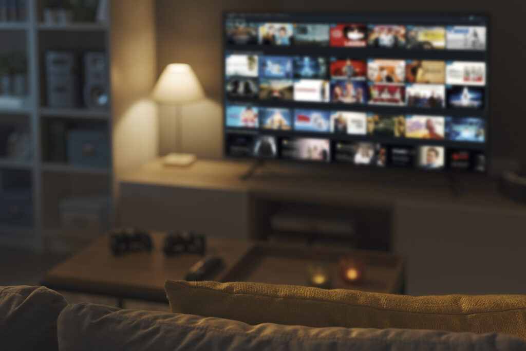 Home Screen of a Smart TV. PHOTO RETRIEVED FROM ADOBE STOCK.